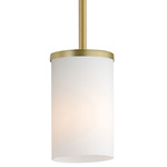 Lateral Pendant - Satin Brass / Satin White