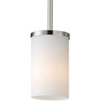 Lateral Pendant - Satin Nickel / Satin White