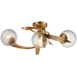 Firenze Ceiling Light - Gold Leaf / Clear Swirl