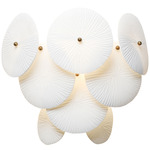 Isla Wall Sconce - Natural Aged Brass / White