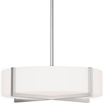 Dexter Convertible Pendant - Satin Nickel / White