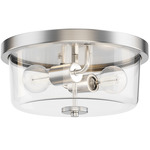 Fuller Ceiling Light - Satin Nickel / Clear