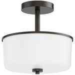 Fuller Convertible Semi Flush Ceiling Light - Black / White