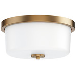 Fuller Ceiling Light - Natural Aged Brass / White