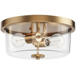 Fuller Ceiling Light - Natural Aged Brass / Clear