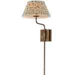 Dunbridge Wall Sconce - Weathered Brass / Olive White