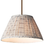 Dunbridge Pendant - Weathered Brass / Blue White / Blue White