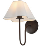 Saxon Wall Sconce - Oil Rubbed Bronze / White