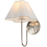 Saxon Wall Sconce - Polished Nickel / White