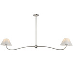 Saxon Linear Pendant - Polished Nickel / White