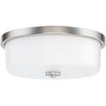 Fuller Ceiling Light - Satin Nickel / White