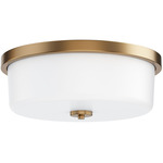 Fuller Ceiling Light - Natural Aged Brass / White