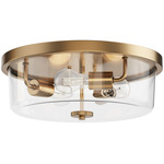 Fuller Ceiling Light - Natural Aged Brass / Clear