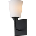 Hudson Wall Sconce - Black / Satin White