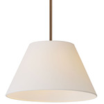 Dunbridge Pendant - Weathered Brass / Off White Linen / Off White Linen