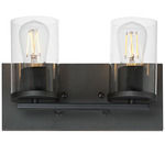 Lateral Bathroom Vanity Light - Black / Clear