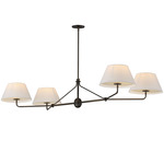 Dunbridge Linear Pendant - Antique Bronze / Off White Linen / Off White Linen