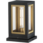 Neoclass Outdoor Deck Light - Black / Gold / Clear