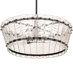 Ruche Chandelier - Bronze / Clear