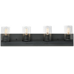 Lateral Bathroom Vanity Light - Black / Clear