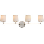 Durham Slim Bathroom Vanity Light - Satin Nickel / White