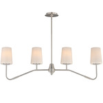 Durham Linear Pendant - Satin Nickel / White