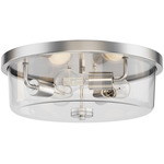 Fuller Ceiling Light - Satin Nickel / Clear