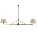 Dunbridge Linear Pendant - Weathered Brass / Blue White / Blue White