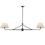 Dunbridge Linear Pendant - Antique Bronze / Off White Linen / Off White Linen