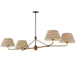 Dunbridge Linear Pendant - Weathered Brass / Olive White / Olive White
