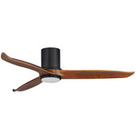 Woodwind Color-Select Hugger Ceiling Fan - Black / Walnut / Walnut