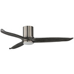Woodwind Color-Select Hugger Ceiling Fan - Satin Nickel / Greywood / Grey
