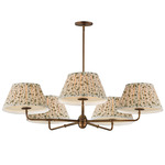 Dunbridge Chandelier - Weathered Brass / Olive White / Olive White