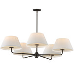 Dunbridge Chandelier - Antique Bronze / Off White Linen / Off White Linen