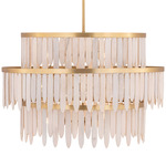 Marimba Chandelier - Weathered White