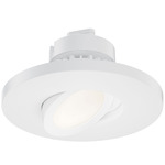 Tilt Flush Mount Ceiling Light with Adjustable Gimbal - White