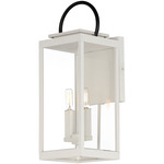Nassau Vivex Outdoor Wall Sconce - White / Black / Clear