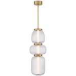 Cordel Mini Pendant - Legacy Brass / Clear Ribbed