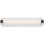 Arclume Bathroom Vanity Light - Chrome / Dark Matte Black / Etched White