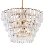 Vionne Chandelier - Legacy Brass / Clear