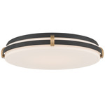 Arclume Color-Select Ceiling Light - Dark Matte Black / Legacy Brass / Etched Opal
