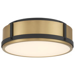 Lynca Color-Select Ceiling Light - Matte Black / Brass / Etched Opal