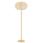 Alexandra Floor Lamp - Aged Brass / Textured Linen