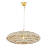 Erin Pendant - Aged Brass / Natural Wicker