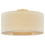 Miller Ceiling Light - Aged Brass / Textured Linen