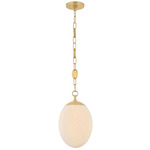 Nell Pendant - Aged Brass / Matte Cloud