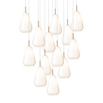 Anoli Multi Light Pendant - Nordic Gold / Opal