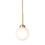 Apiales Pendant - Brushed Brass / Opal