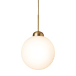 Apiales Pendant - Brushed Brass / Opal