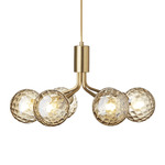 Apiales Chandelier - Brushed Brass / Optic Gold